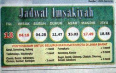 Menyoroti Jadwal Imsak, Adakah Tuntunannya?