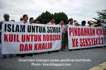 12 Muslim Malaysia Dihukum Karena Protes Pendirian Kuil Hindu