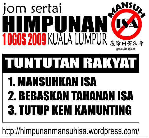 Voice of Al Islam di Malaysia (3) : Demonstrasi Gerakan Mansuh ISA