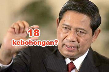 Apa aja sih 18 kebohongan Pemerintah SBY??