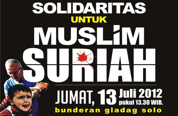 Elemen Islam Solo Gelar Aksi Solidaritas untuk Muslim Suriah
