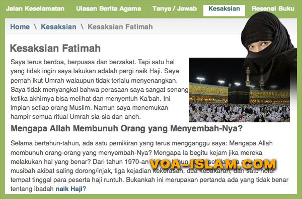 Lelucon Murtadin Fatimah-2: Ibadah Haji adalah Ritual Pembunuhan?