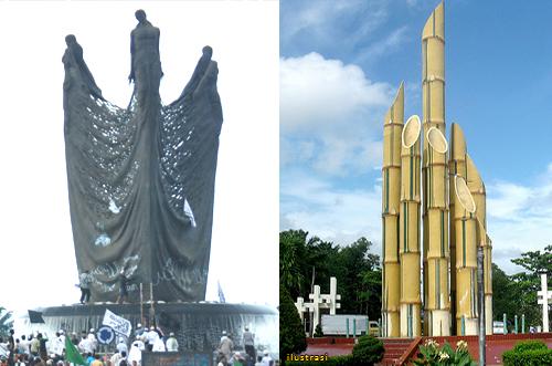 Hormati Syuhada, Tugu 'Seronok' Tiga Mojang Diganti Monumen Bambu Runcing