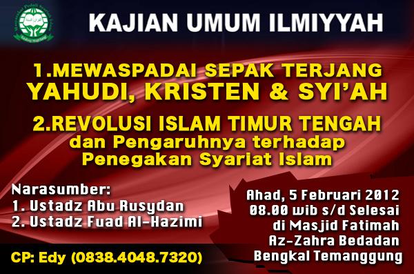 Kajian Ilmiah ''Mewaspadai Sepak Terjang Yahudi, Kristen & Syiah''