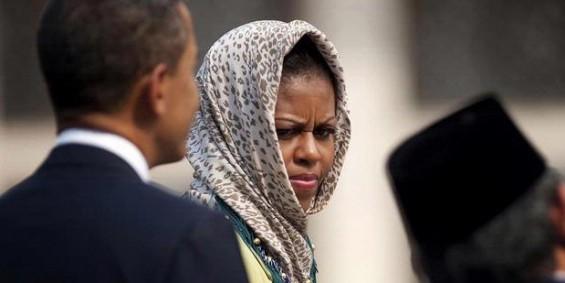 Heboh di Twitter, Dari Mana Kerudung Michelle Obama?