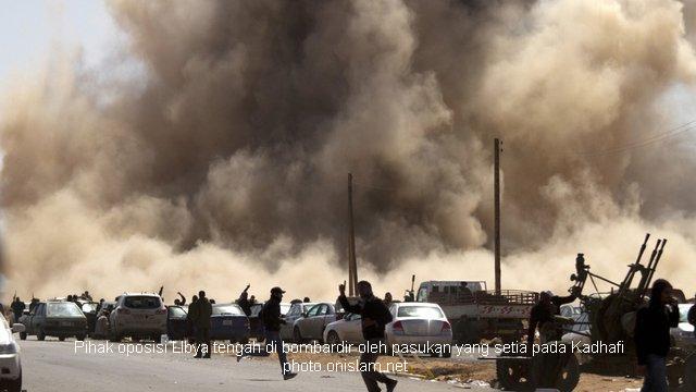 Pasukan Barat Mulai Bombardir Markas Kadhafi