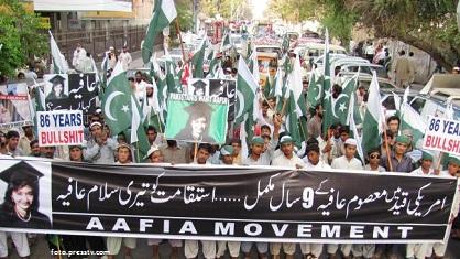 Warga Pakistan Berdemo Tuntut Pembebasan Aafia Siddiqui
