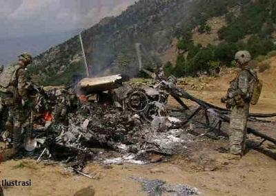 Helikopter ISAF Jatuh di Afghanistan Utara, Semua Penumpang Tewas