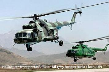 Rusia Kirim Helikopter Militer ke Afghanistan