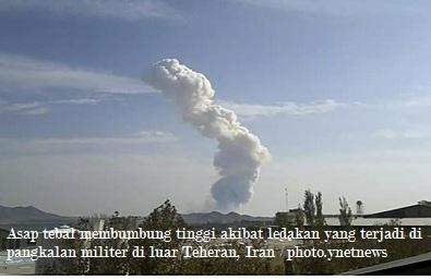 Iran Salahkan Israel atas Ledakan Mematikan di Pangkalan Militer