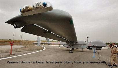 Pesawat Drone Terbesar Israel Jatuh Saat Uji Coba