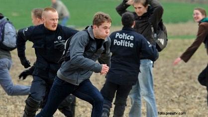 Polisi Belgia Tangkap Ratusan Pendemo di Markas NATO Brusels