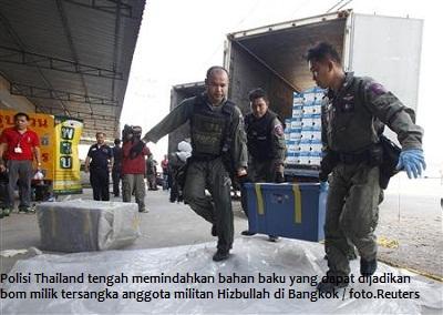 Polisi Thailand Temukan Bahan Bom Milik Tersangka Militan Hizbullah