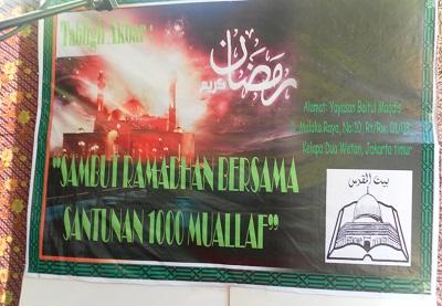 Sambut Ramadhan, Yayasan Baitul Maqdis Luncurkan Santunan 1000 Muallaf