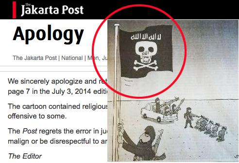 Fasis, The Jakarta Post Hina 'Laa ILAHA ILALLAH' Dengan Simbol Tengkorak
