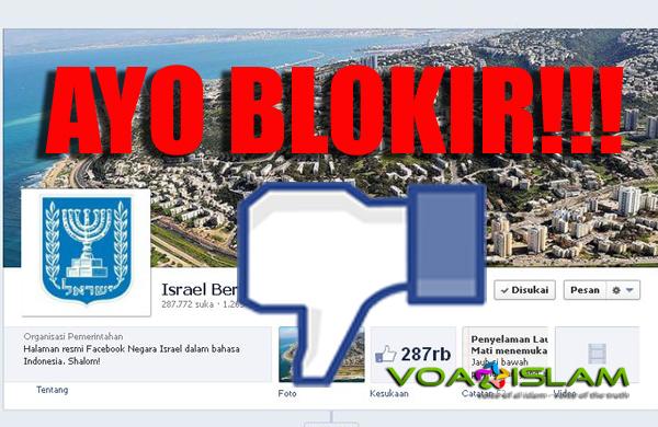 Ayo Blokir Akun Facebook Israel Berbahasa Indonesia!
