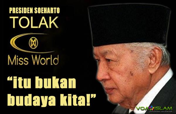 Presiden Soeharto Tolak Miss World: 