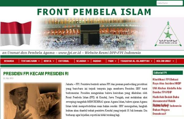 Sempat Diretas Musuh Islam, Situs Resmi FPI Kembali Normal