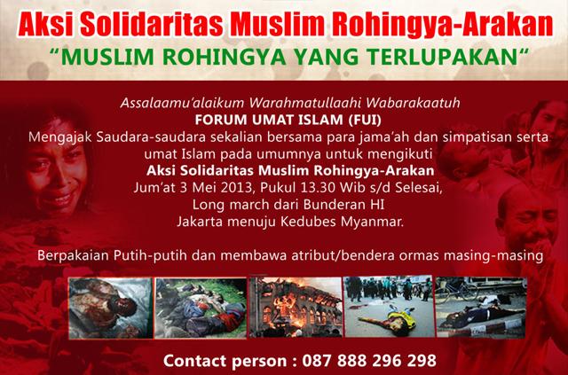 Besok Jumat Ayo Bergabung dalam Aksi Solidaritas untuk Muslim Rohingya