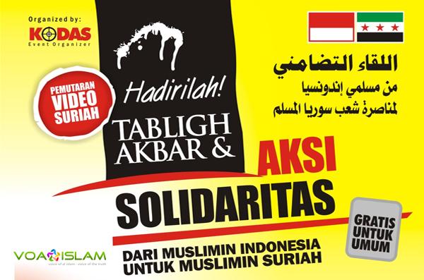 Hadirilah Tabligh Akbar dan Penggalangan dana untuk Muslim Suriah