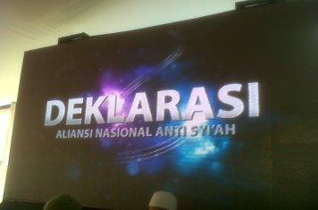 Empat Point Deklarasi Aliansi Nasional Anti Syi'ah