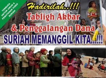 IndoneSyam Adakan Tabligh Akbar & Penggalangn Dana Untuk Muslim Suriah
