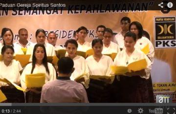 Musibah, PKS Bangga Lagu Mars-nya Dinyanyikan Paduan Suara Gereja Spiritus Santos