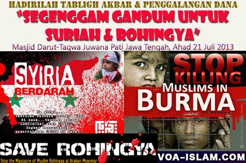 Hadirilah!! Kajian & Penggalangan Dana Suriah-Rohingya di Pati Jateng