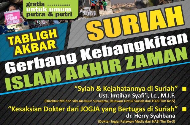 Tabligh Akbar Suriah Gerbang Kebangkitan Ummat Islam Akhir Zaman