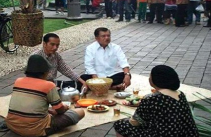 Kasihan Rakyat Ditipu, Jokowi-JK Syuting Film Makan dengan Wong Cilik