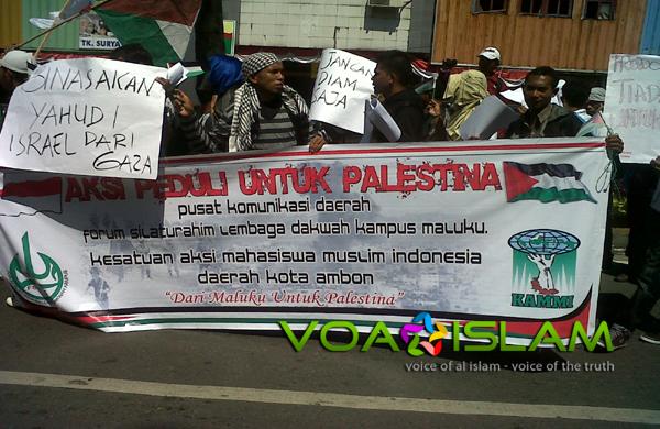KAMMI dan LDK Ambon Gelar Aksi Solidaritas untuk Muslim Gaza Palestina
