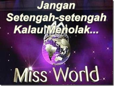 Kontes Miss World: Praktik Nyata Menuhankan Hawa Nafsu