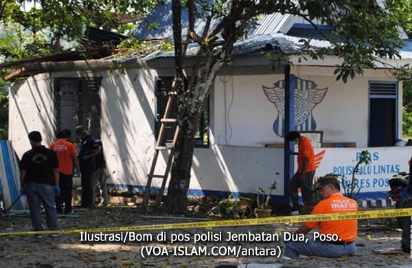 Bom Kembali Hantam Pos Polisi di Pertigaan Desa Ratolene - Tonipa Poso
