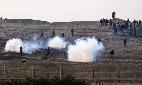 Tentara Israel Tembakan Peluru Tajam Pada Demonstran Palestina