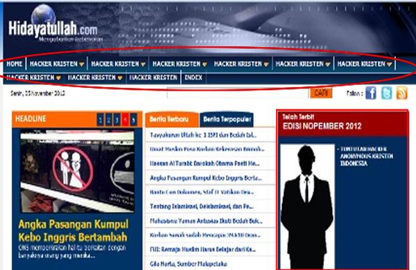 Mohon Doanya, Situs Hidayatullah.com Diretas Hacker Kristen