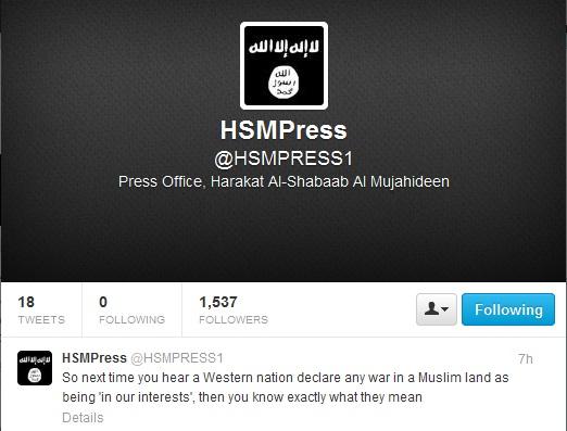 Akun Twitter LamaTak Kunjung Diaktifkan, Al-Shabaab Buat Akun Baru @HSMPRESS1
