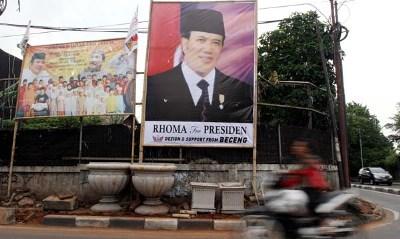Wow! Baliho Rhoma Irama For Presiden Terbentang di Sudut Kota