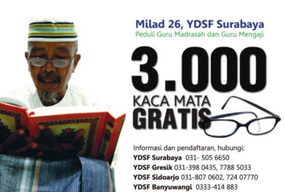 YDSF Sediakan Kacamata Gratis Bagi Guru Ngaji-Madrasah