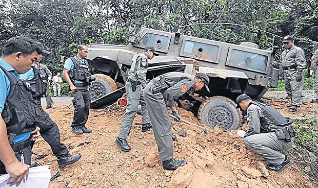 6 Tentara Ranger Thailand Terluka Akibat Serangn Bom Pinggir Jalan di Narathiwat