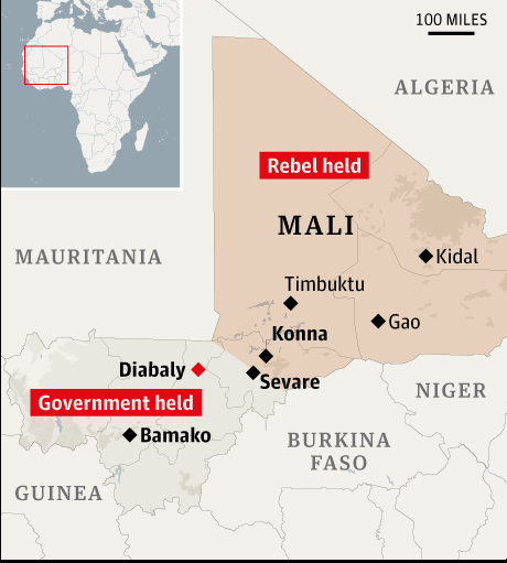 Serangan Balik Mujahidin Berhasil Rebut Kembali Kota Diabaly dari Pasukan Mali
