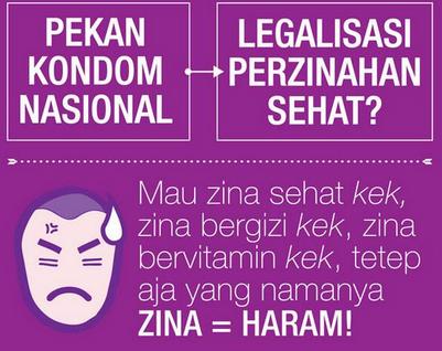 Program Pekan Kondom Nasional = Program Legalisasi Zina