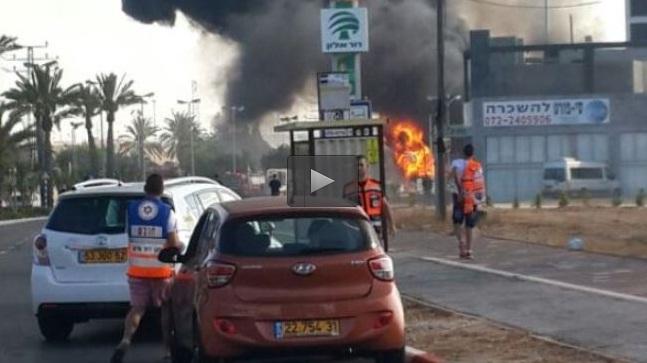 Roket Palestina Hancurkan Sebuah Pom Bensin di Kota Ashdod Israel