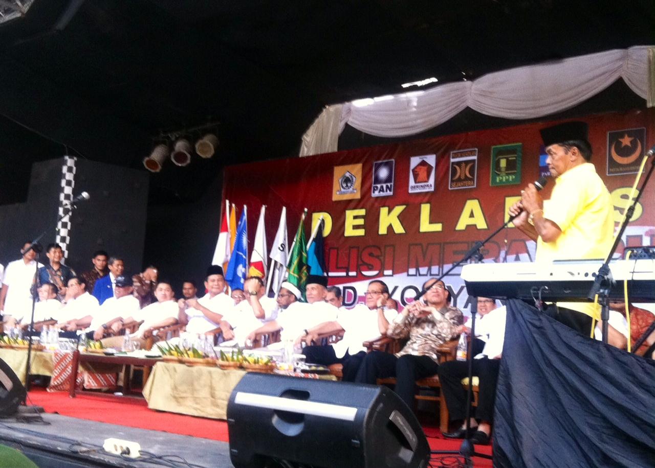 Deklarasi KMP di Yogya : Massa Berteriak Turunkan Jokowi Ganti Prabowo