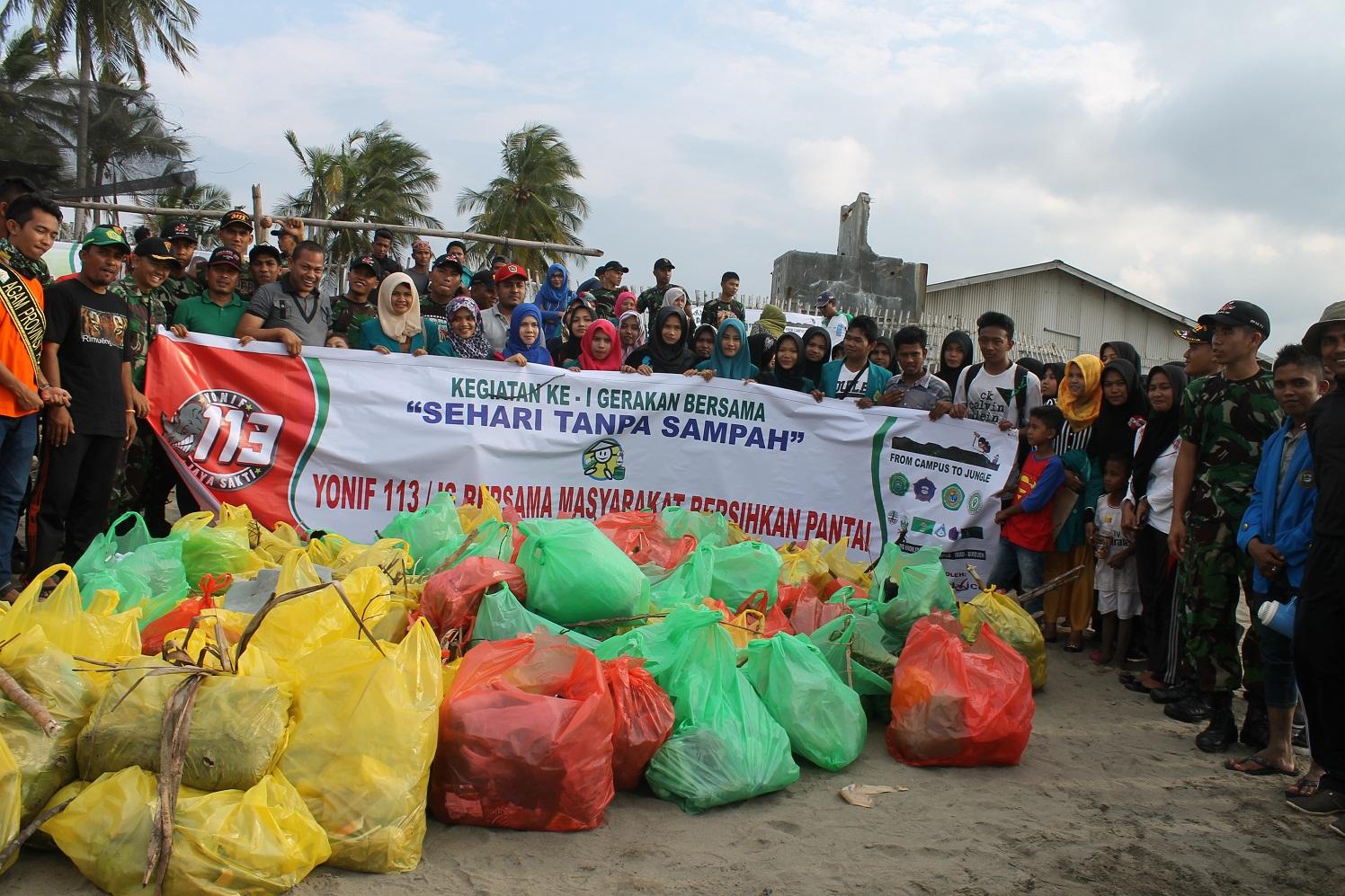 Gerakan 'From Campus To Jungle' Gelar Aksi Sehari Tanpa Sampah di Bireuen