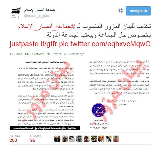 Jamaah Anshar Al Islam Bantah Telah Baiat dan Melebur pada IS/ISIS
