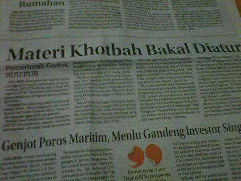 Batasi Materi Khotbah, Upaya Kabinet Kerja Mengekang Umat Islam?