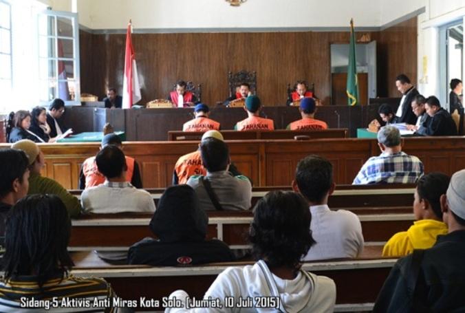 Sidang Pledoi Aktifis Islam Anti Miras Solo Jelang Putusan Hakim Digelar