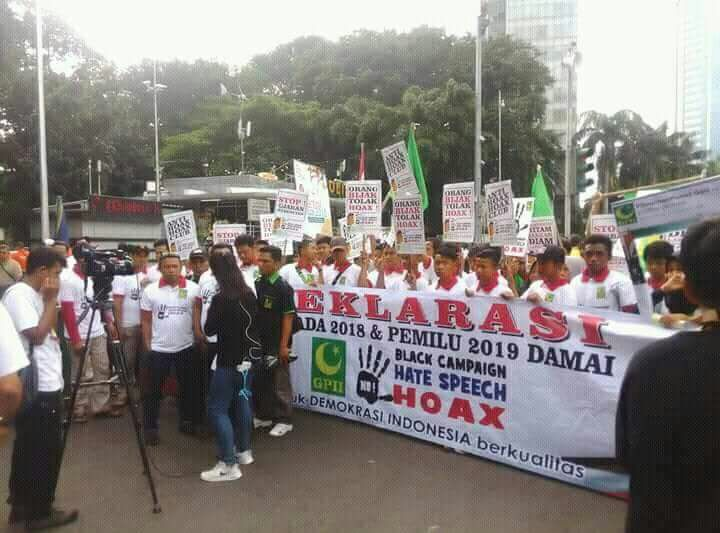 GPII Deklarasi Anti Hoax di CFD Jakarta