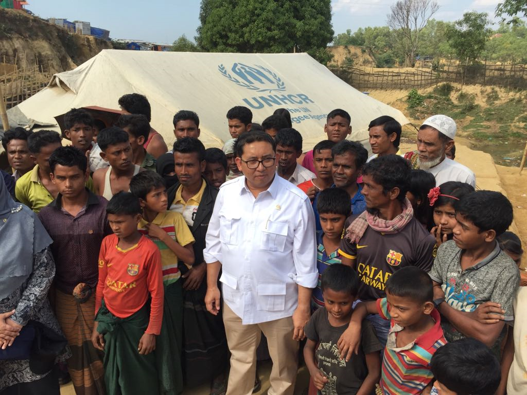 Fadli Zon Kunjungi Kamp Pengungsi Rohingya di  Bangladesh