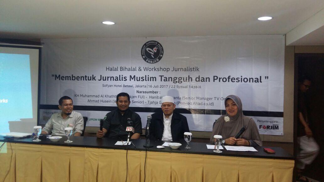 Sejumlah Wartawan Tingkatkan Skill Pada Halal Bihalal dan Workshop FORJIM